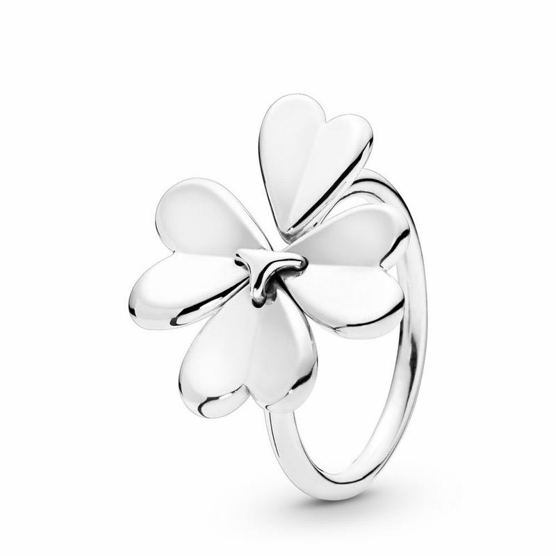 Pandora Moving Clover Statement Ring - Sterling Silver - Canada | XZ2368QU